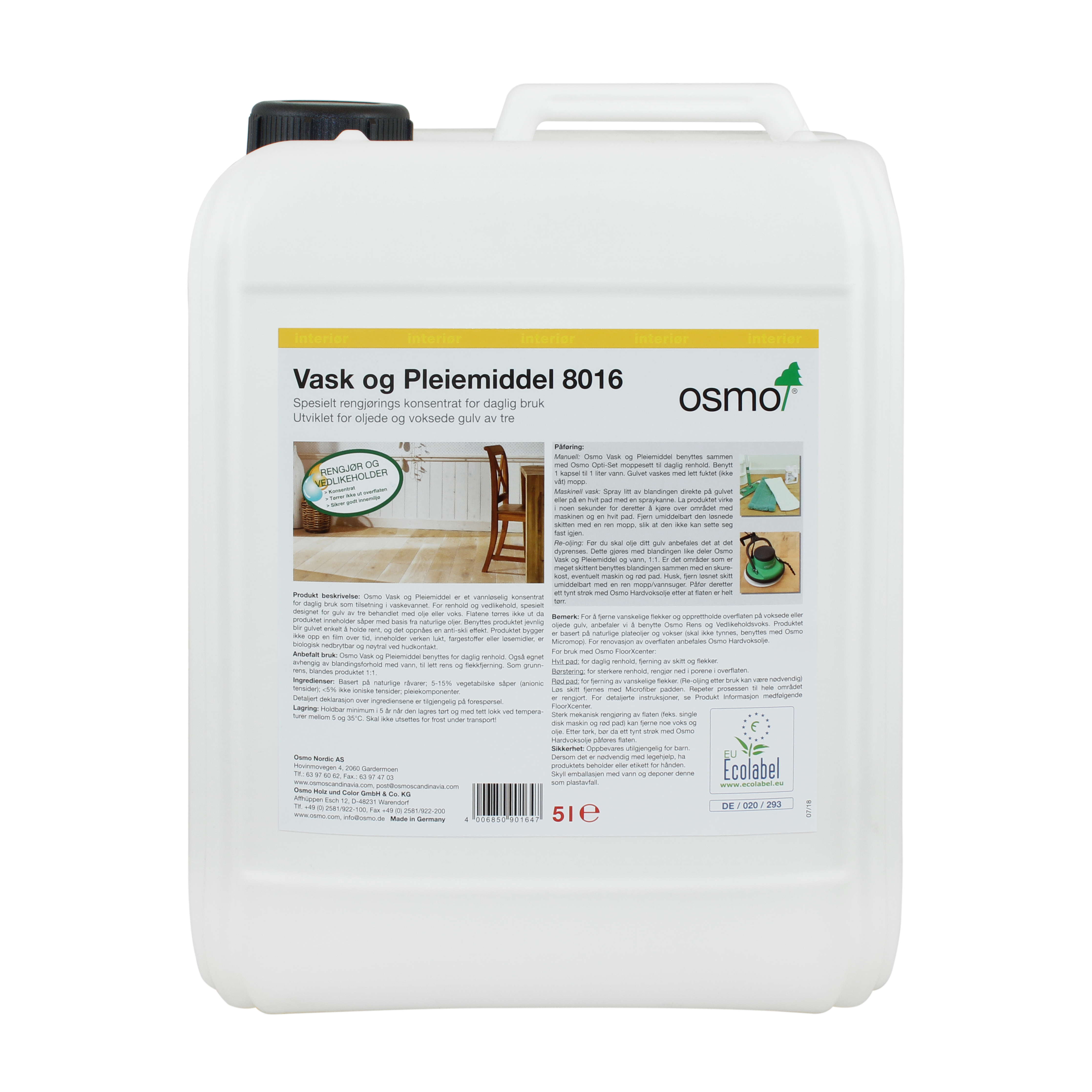 Vask og pleiemiddel OSMO 8016 5l