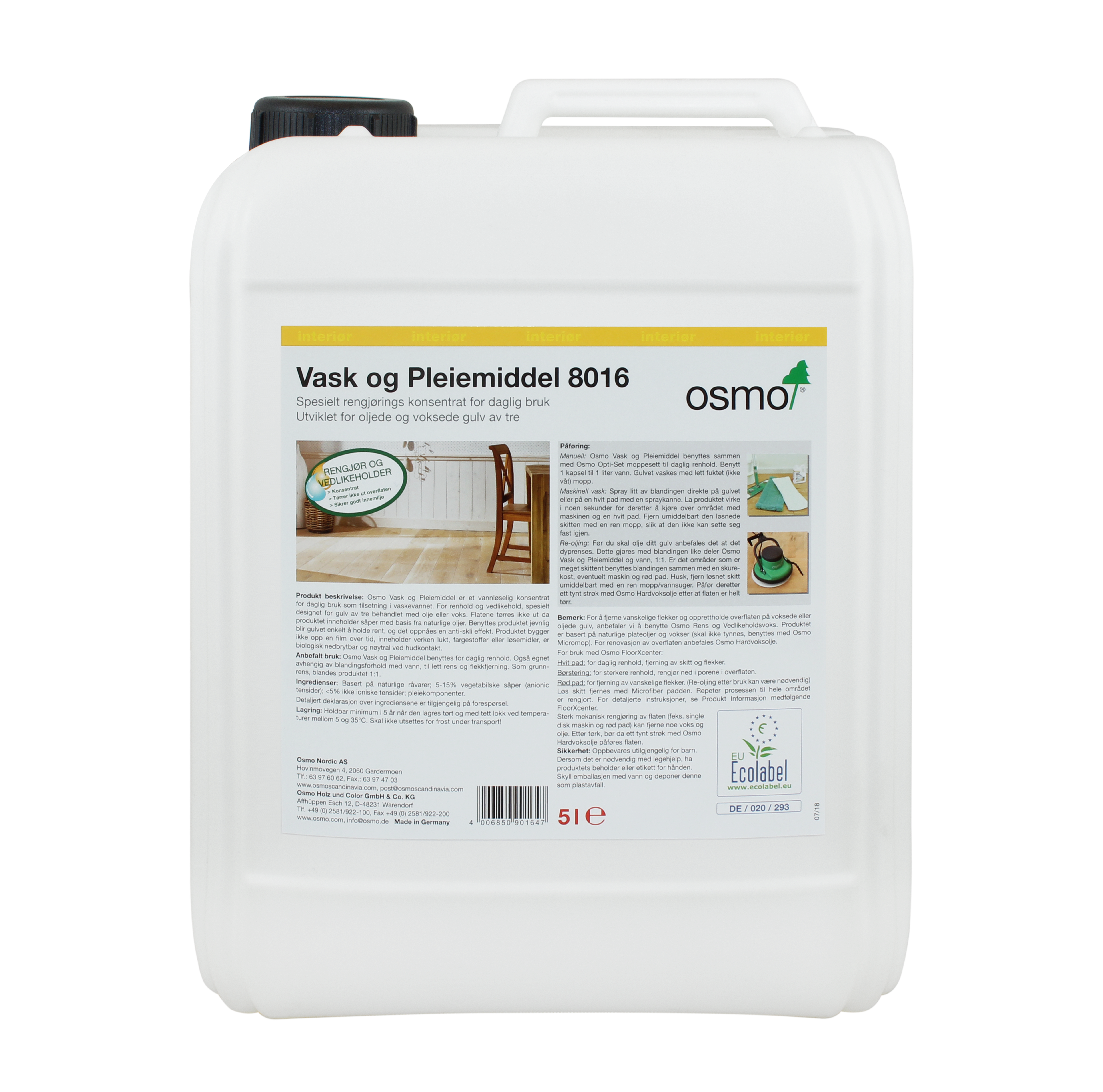 Vask og pleiemiddel OSMO 8016 5l