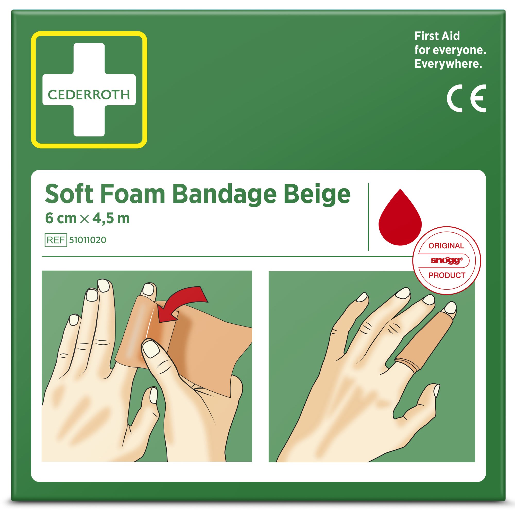Plaster Soft Foam beige 6cmx4,5m
