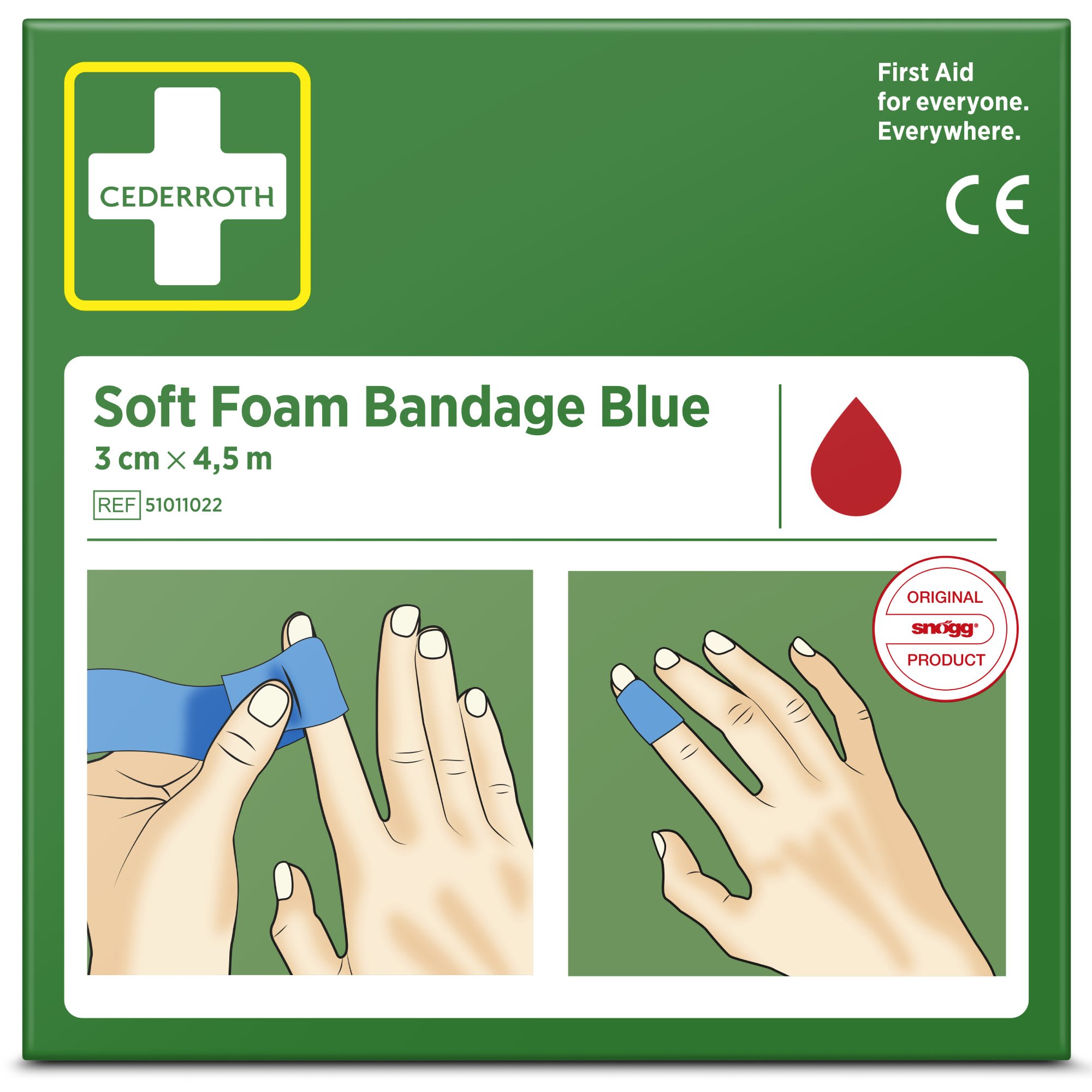 Plaster Soft Foam blå 3cmx4,5m