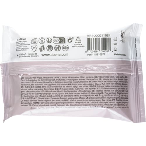 Våtserviett intim bio u/parf 20x16cm