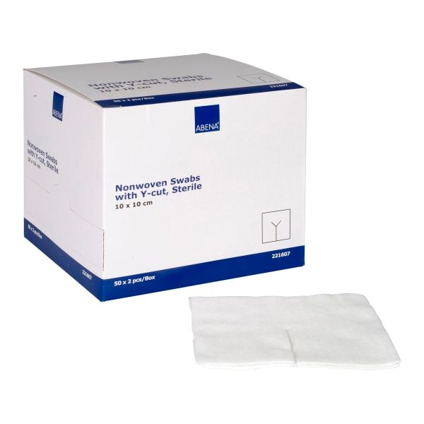 kompress m/Y-splitt 10x10cm hvit steril