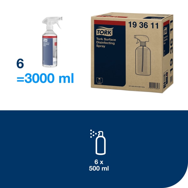 Desinfeksjon overflate Tork Spray 500ml