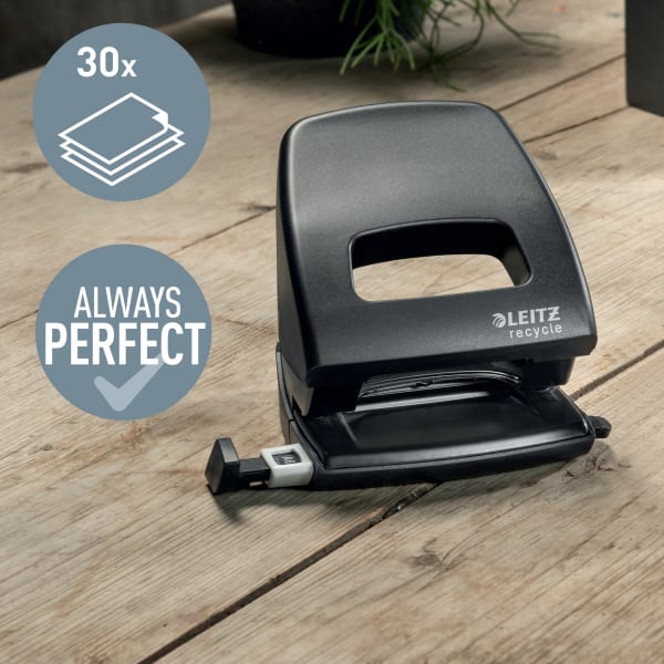 Hullemaskin Leitz Recycle 2h/30 ark Sort