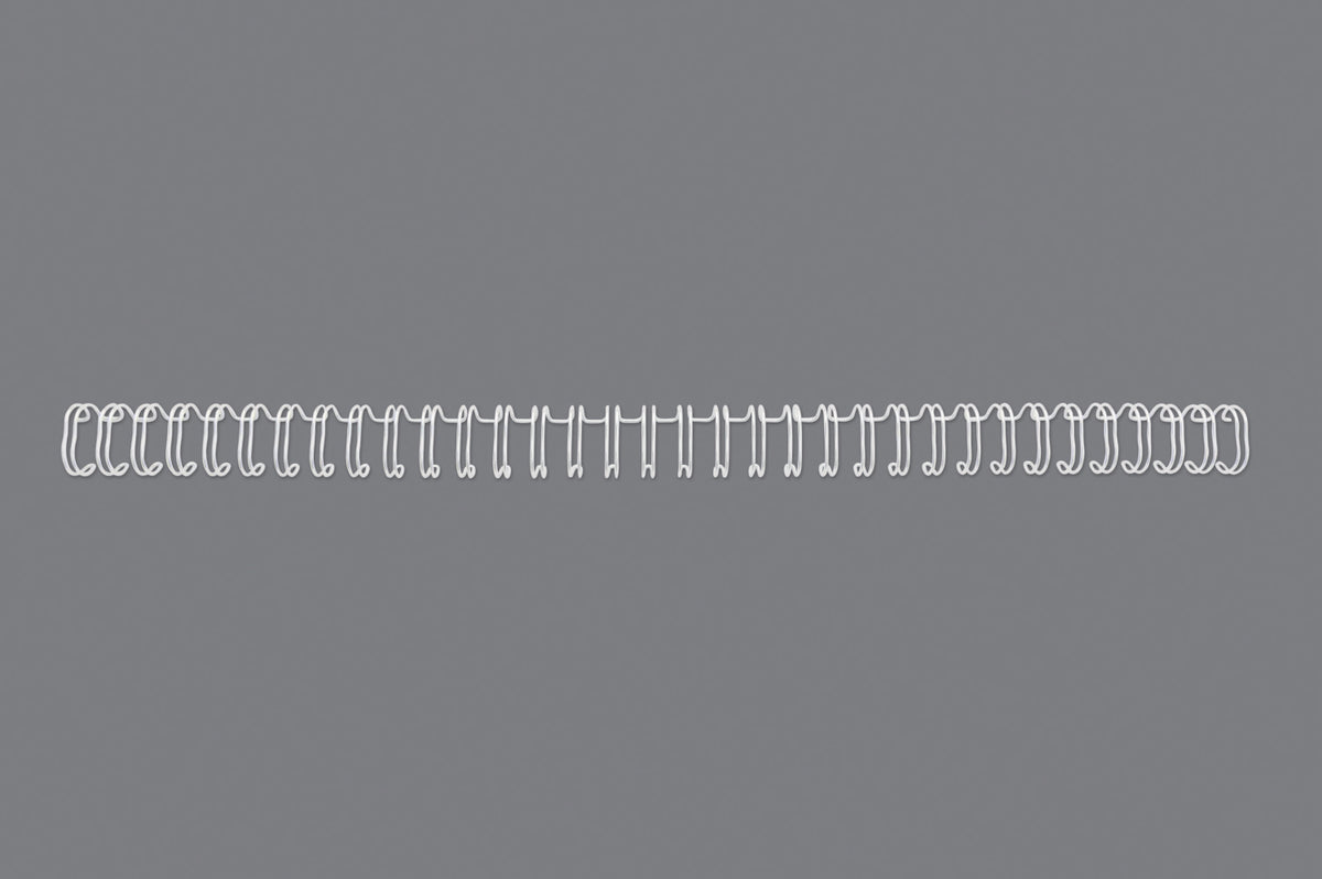 Metallspiral GBC WireBind 3:1 14mm Hvit