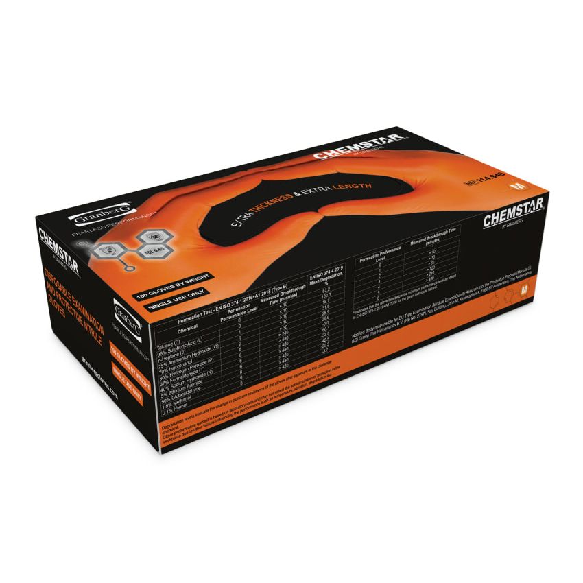 Hanske engangs nitril Chemstar S