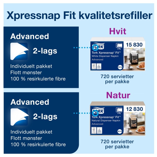 Dispenser Tork disk Xpresssnap sort N14
