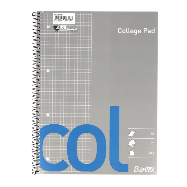 Collegeblokk A4 rutet 4 hull
