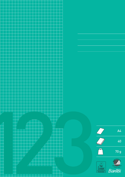 Arbeidsbok A4 rutet 5x5mm