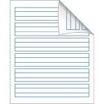 Arbeidsbok 17x21 linjert 8+10+8mm