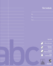 Skrivebok 17x21 18 linjer 10mm marglinje