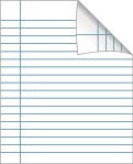 Skrivebok 17x21 18 linjer 10mm marglinje