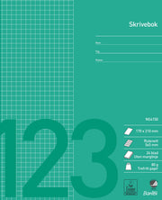 Skrivebok 17x21 rutet 5x5mm