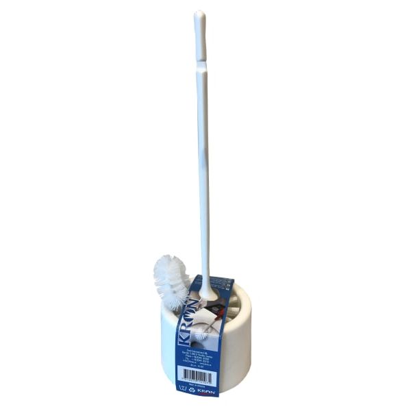 Toalettbørste m/skål spylebørste hvit