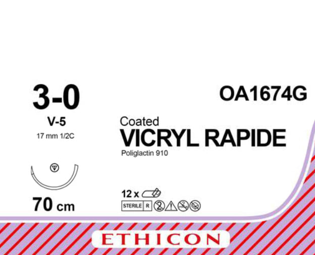 Sutur Vicryl Rapide 3-0 V-5 70cm Ufarget