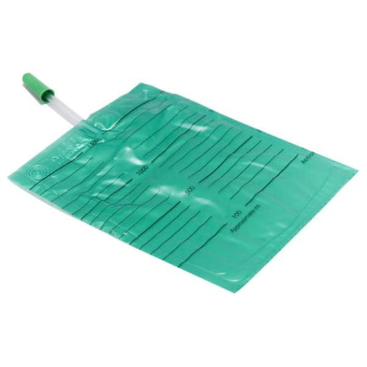 Urinpose Curibag grønn 1,5l slange 10cm