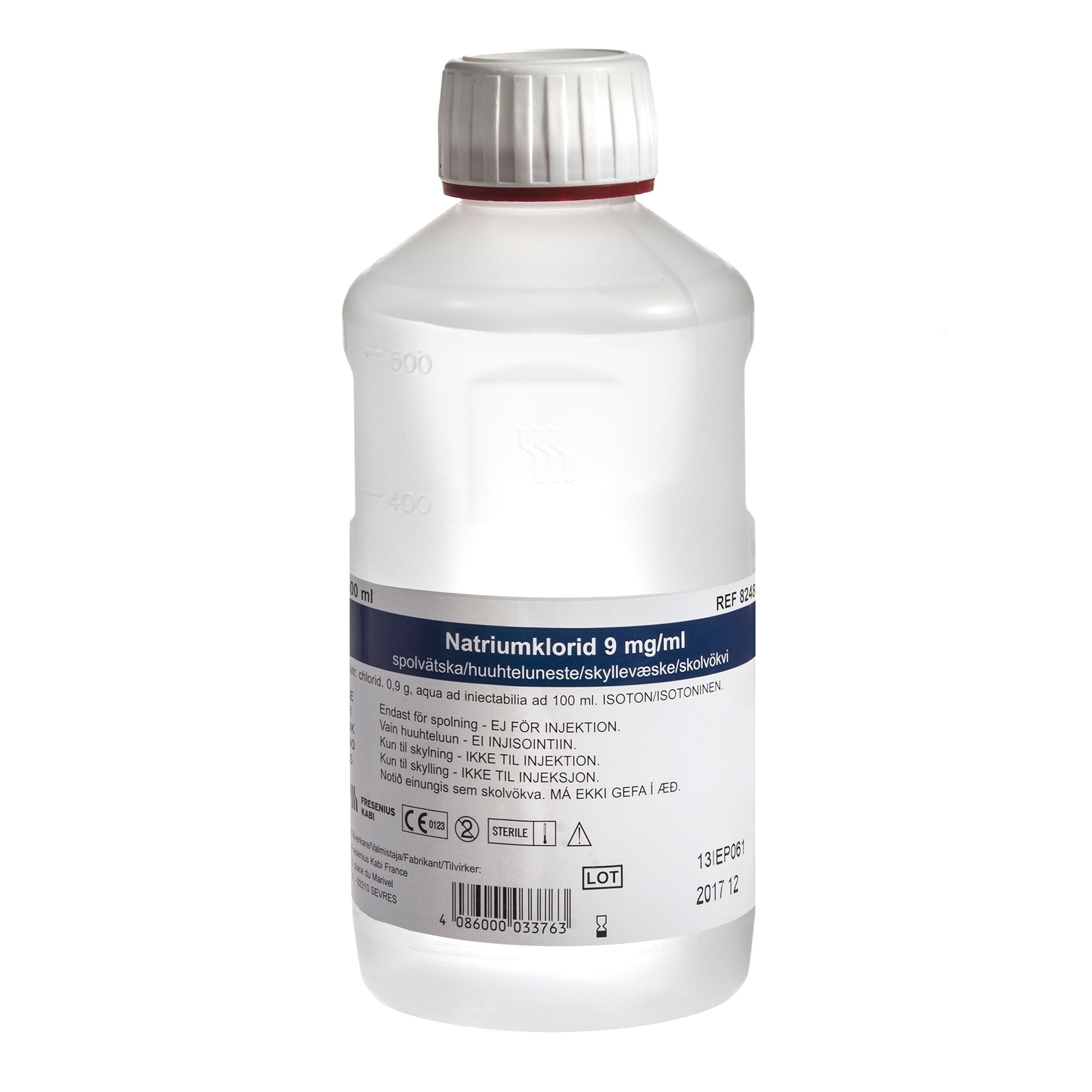 Helleflaske Versylene NaCl 0,9% 500ml