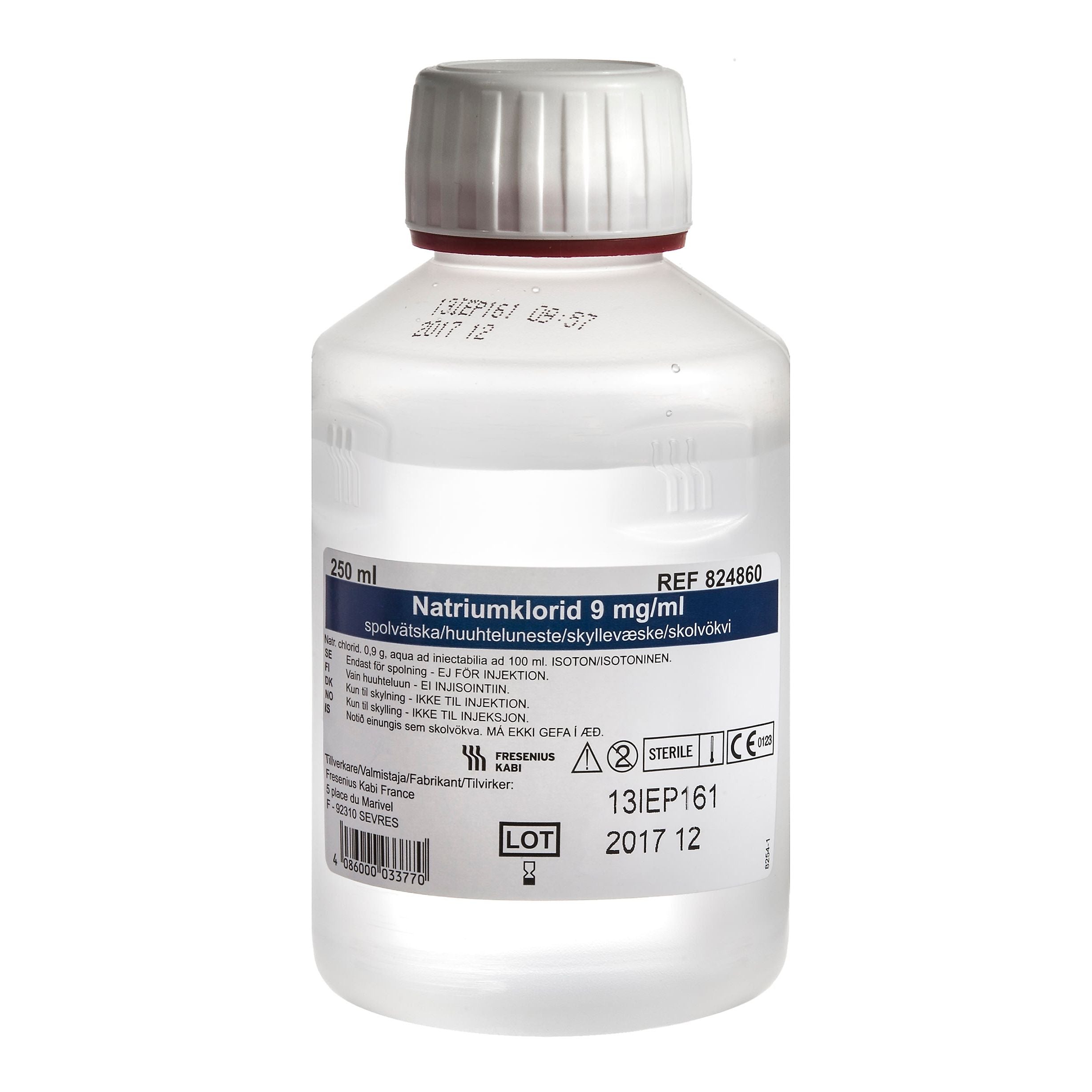 Helleflaske Versylene NaCl 0,9% 250ml