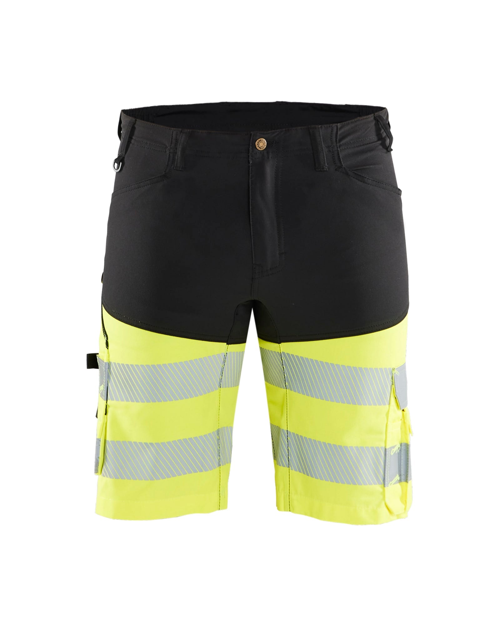 Shorts varsel stretch svart/gul C62