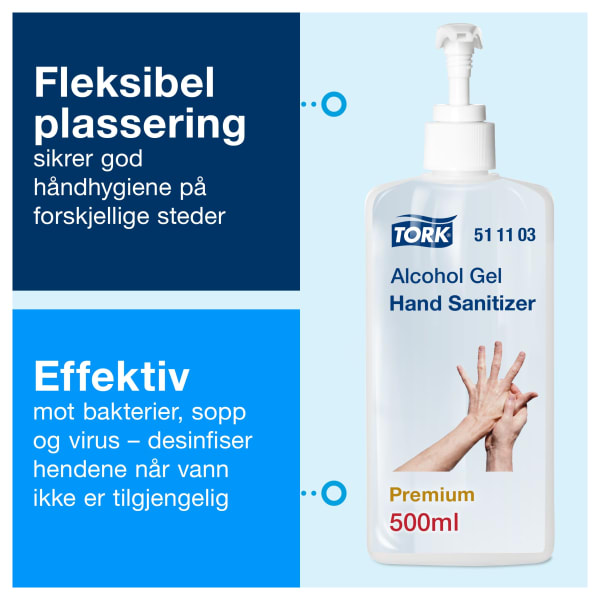 Desinfeksjon hånd gel Tork 500ml