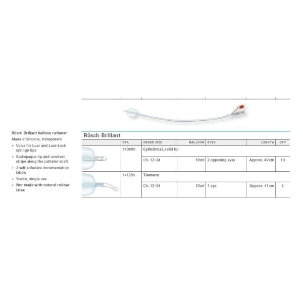 Kateter Aquaflate silikon  40cm CH20