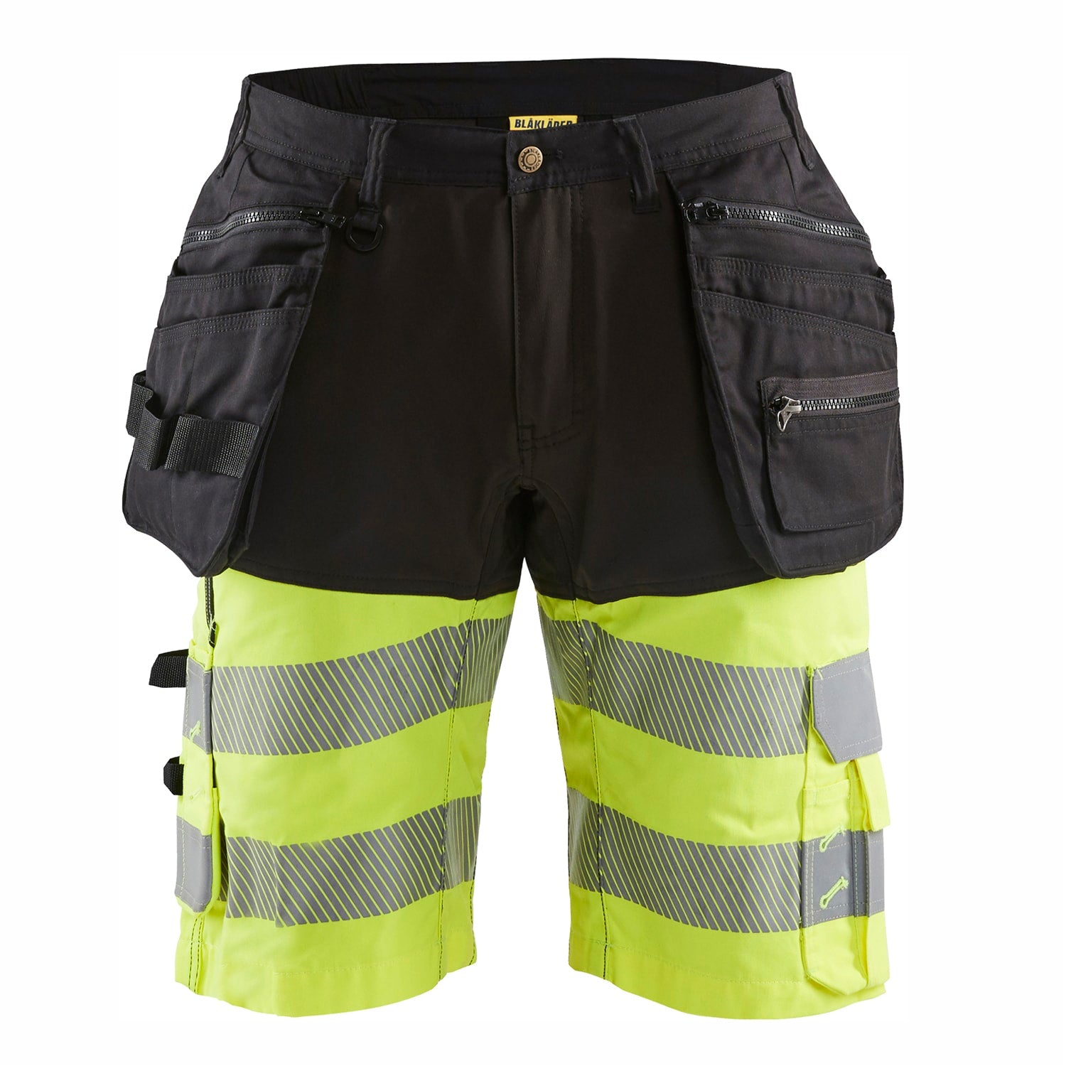 Shorts varsel 4-stretch svart/gul C44