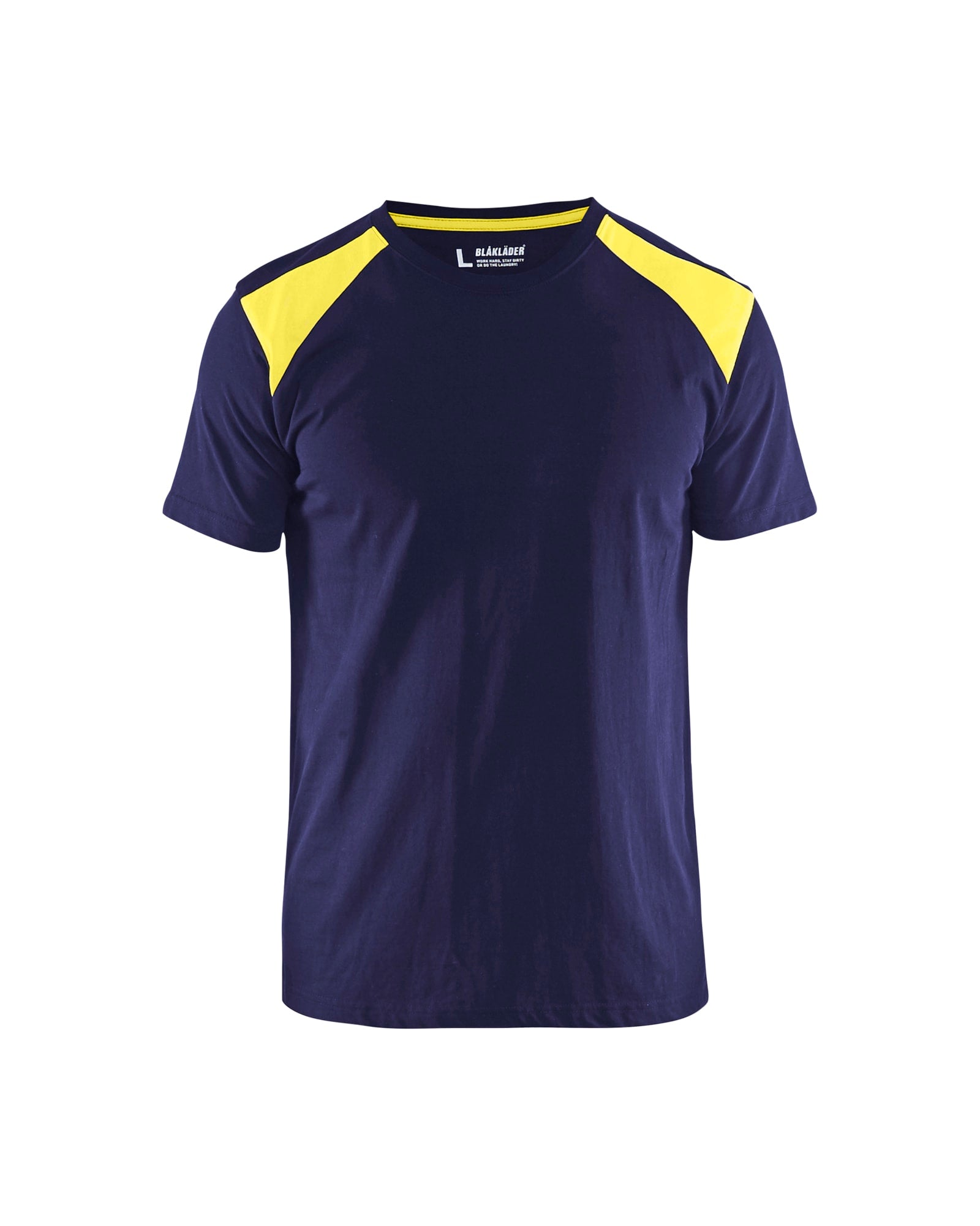 T-shirt m.blå/gul 3XL