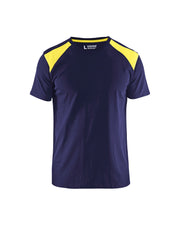 T-shirt m.blå/gul 3XL