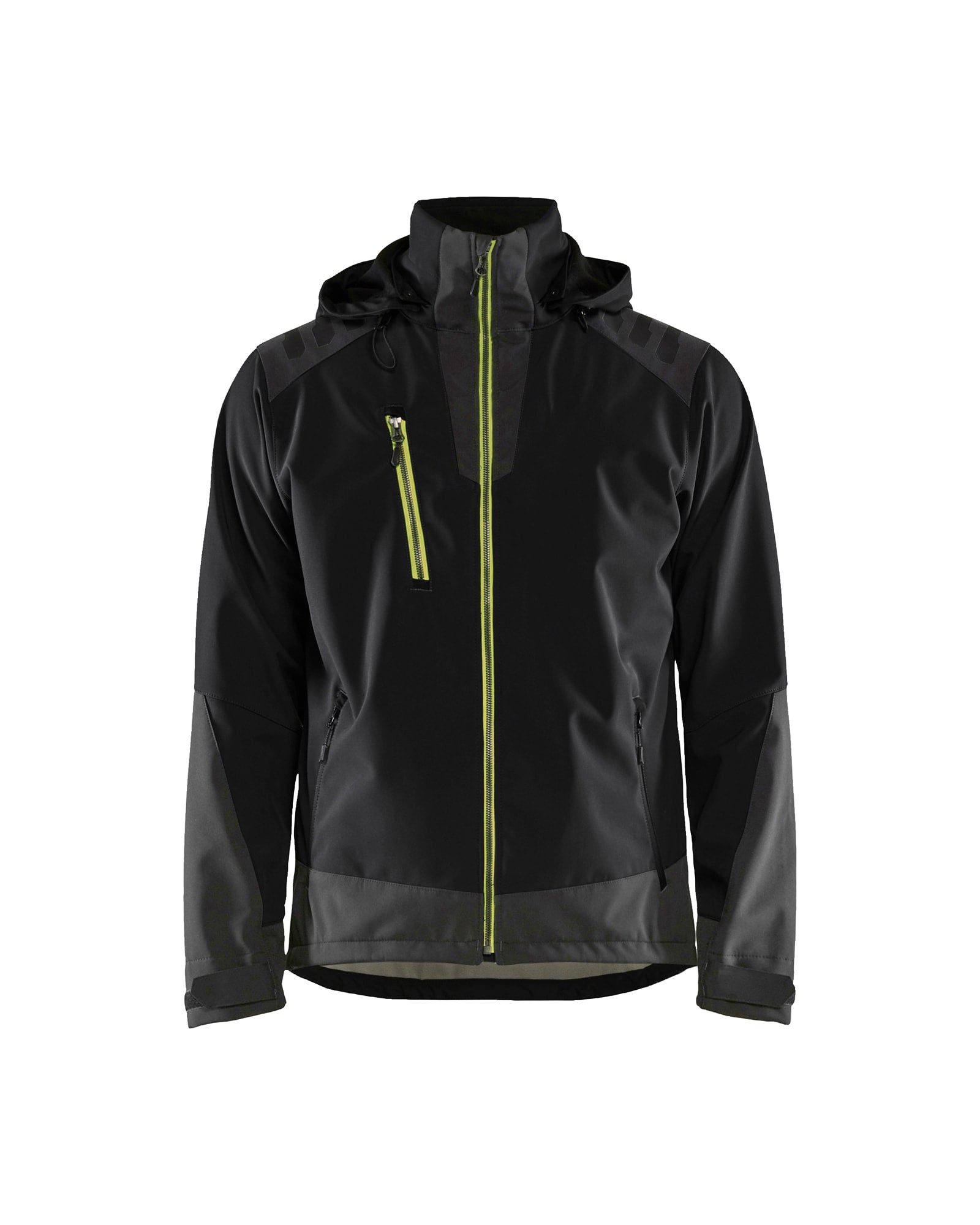 Jakke softshell svart/gul S