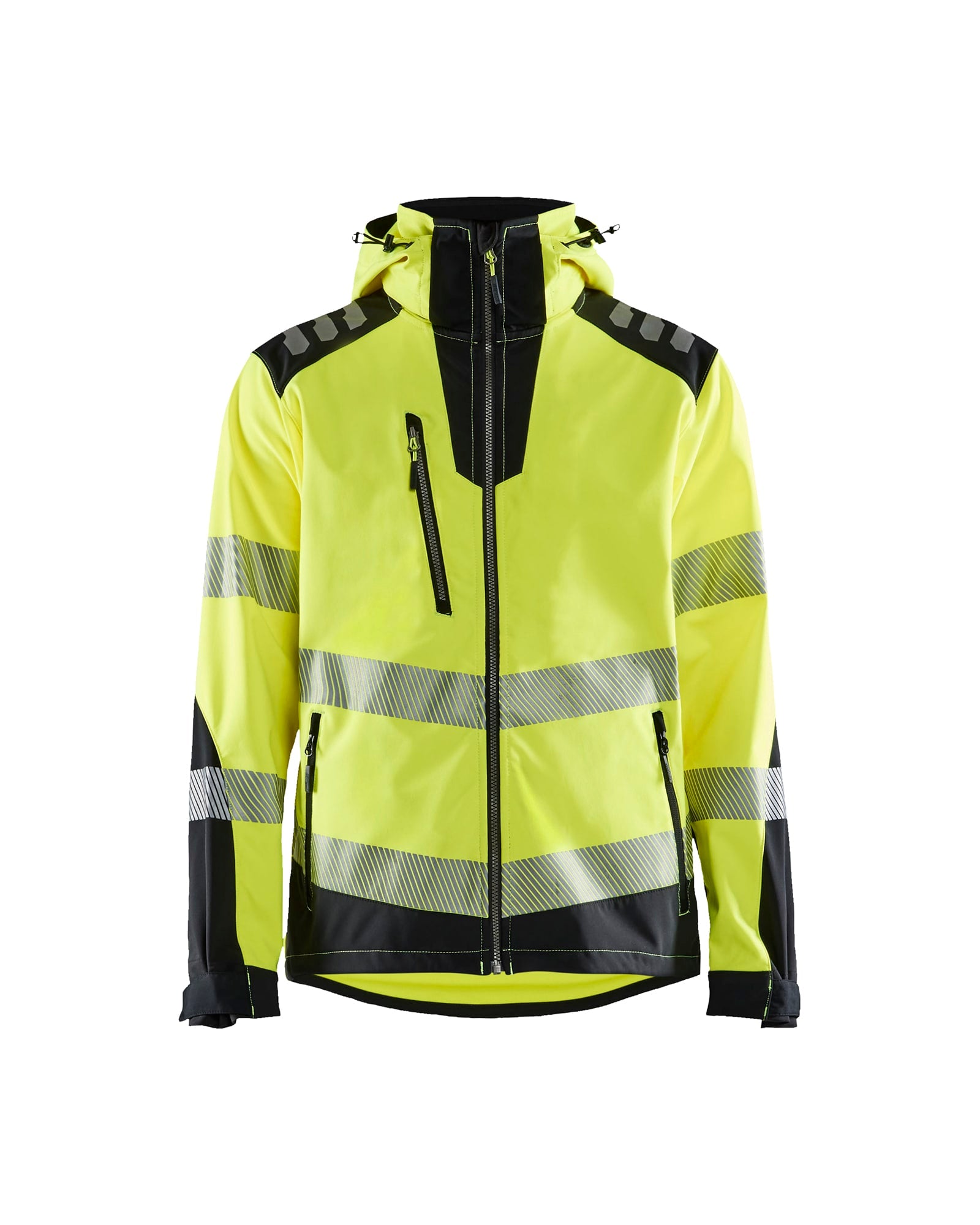 Jakke softshell varsel gul/svart S