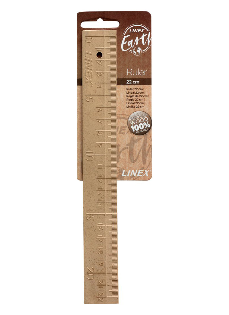 Linjal Linex Earth 22cm natur