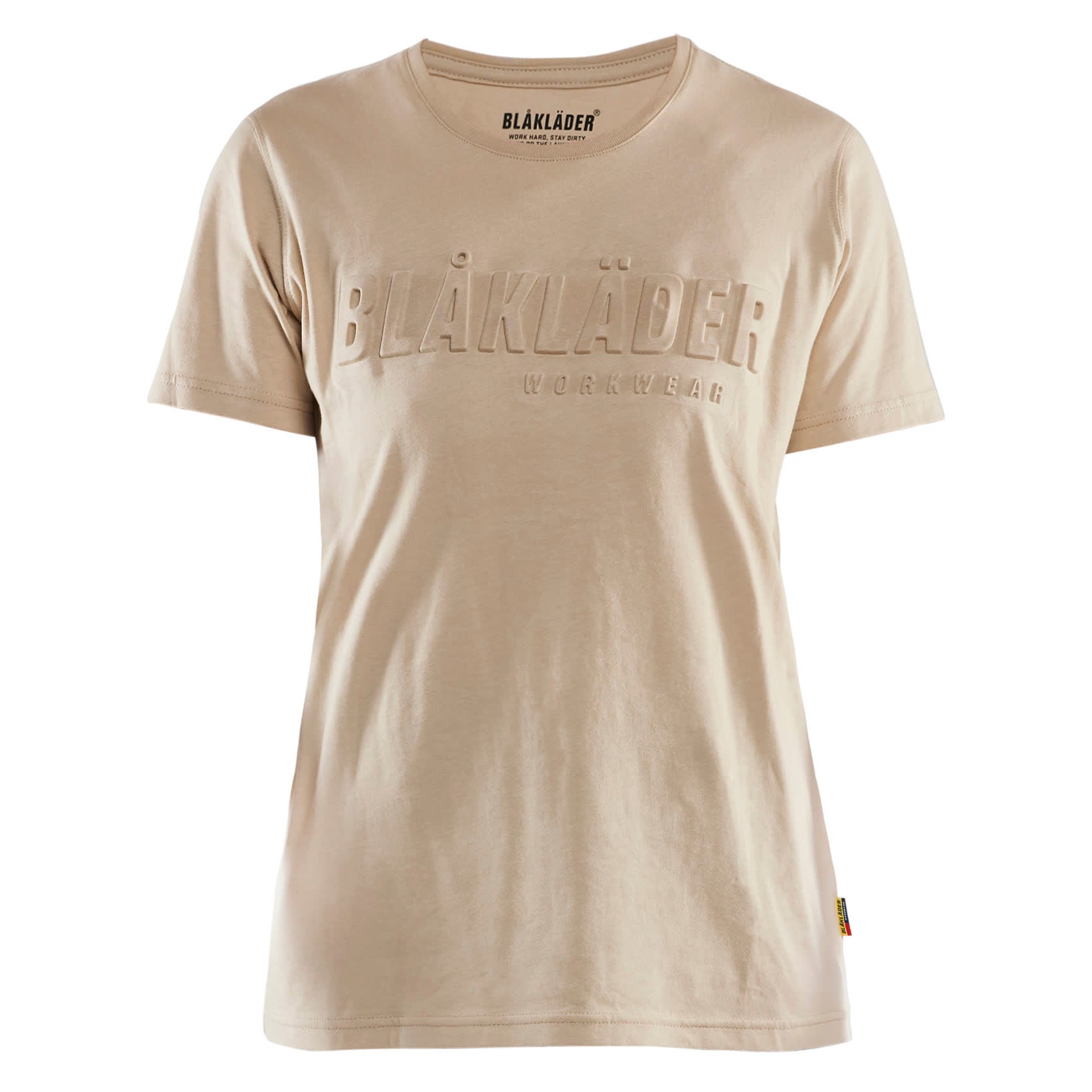 T-shirt dame 3D-print beige limited M