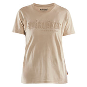 T-shirt dame 3D-print beige limited 2XL