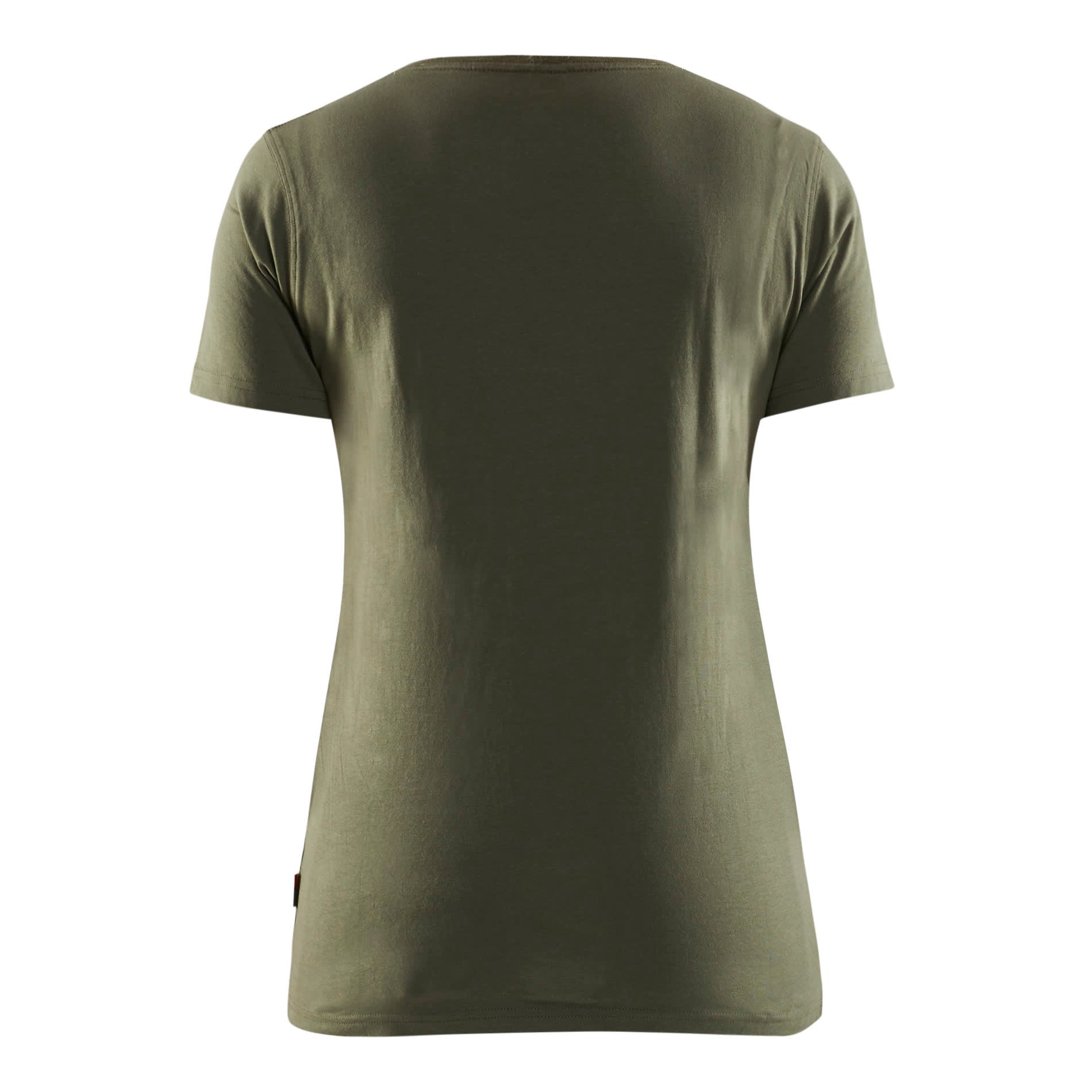 T-shirt dame 3D-print høstgrønn XL