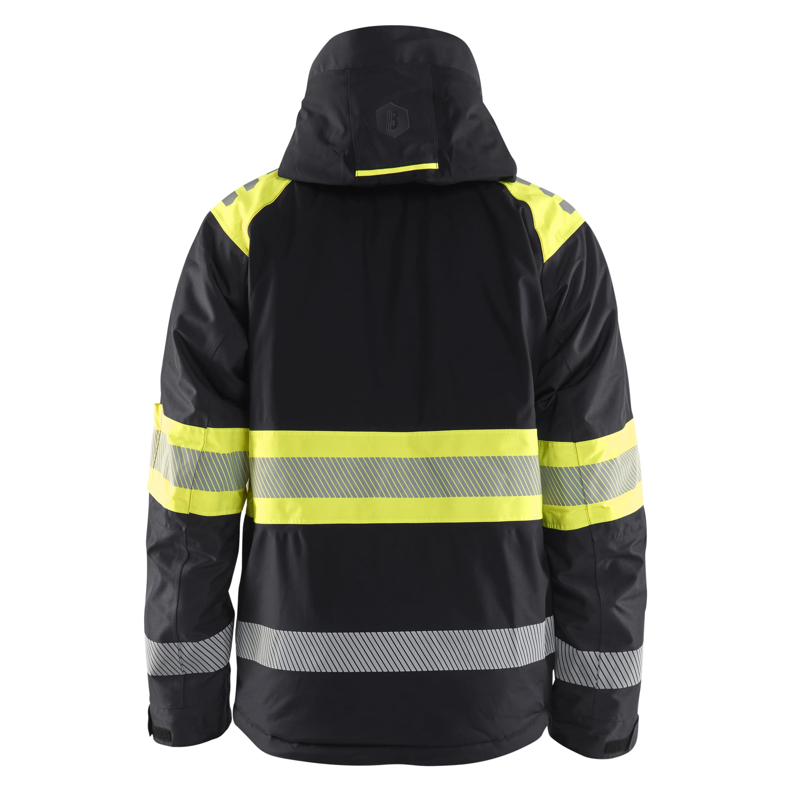 Jakke vinter varsel KL.1 sort/gul L