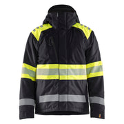 Jakke vinter varsel KL.1 sort/gul 2XL