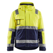 Jakke vinter varsel marineblå/gul 2XS