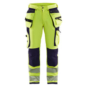 Bukse varsel 4-stretch sort/gul C52