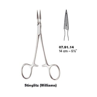 Flisetang Stieglitz rett 14cm
