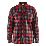 Skjorte flanell rød/sort S
