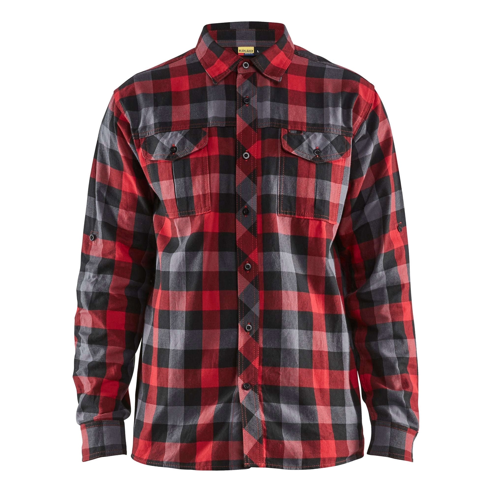 Skjorte flanell rød/sort S