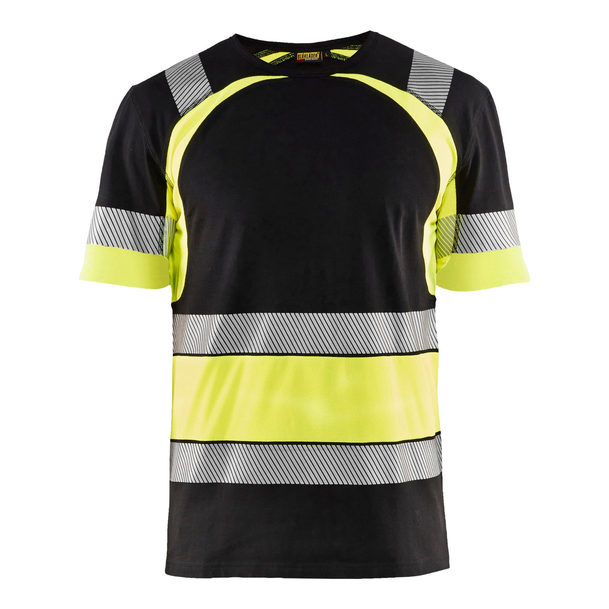 T-shirt varsel Kl.1 sort/gul S