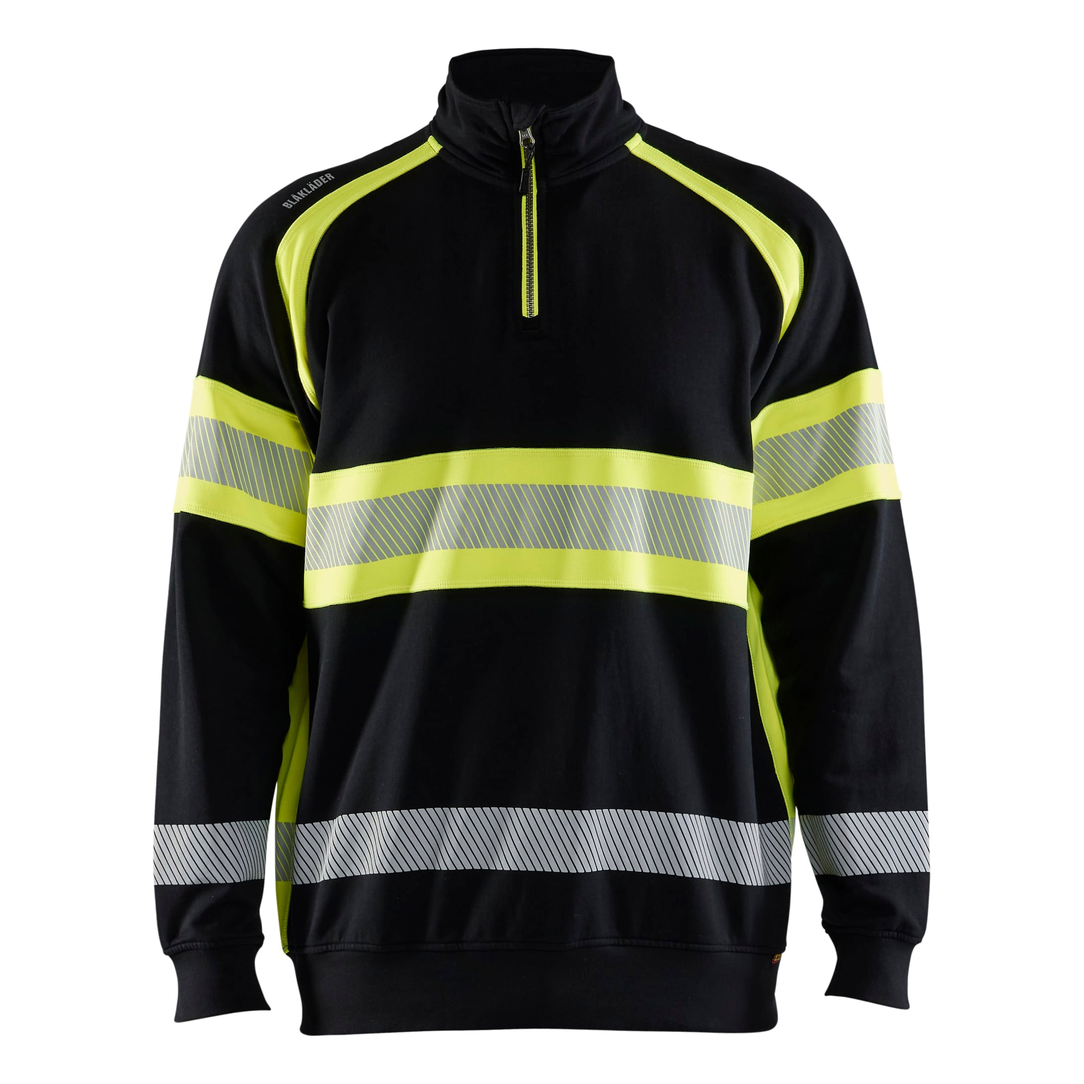 Genser varsel Kl.1 half-zip sort/gul XL