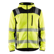 Jakke strikket varsel Kl.2 sort/gul M