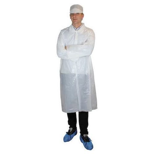Besøksfrakk WS PE hvit Onesize