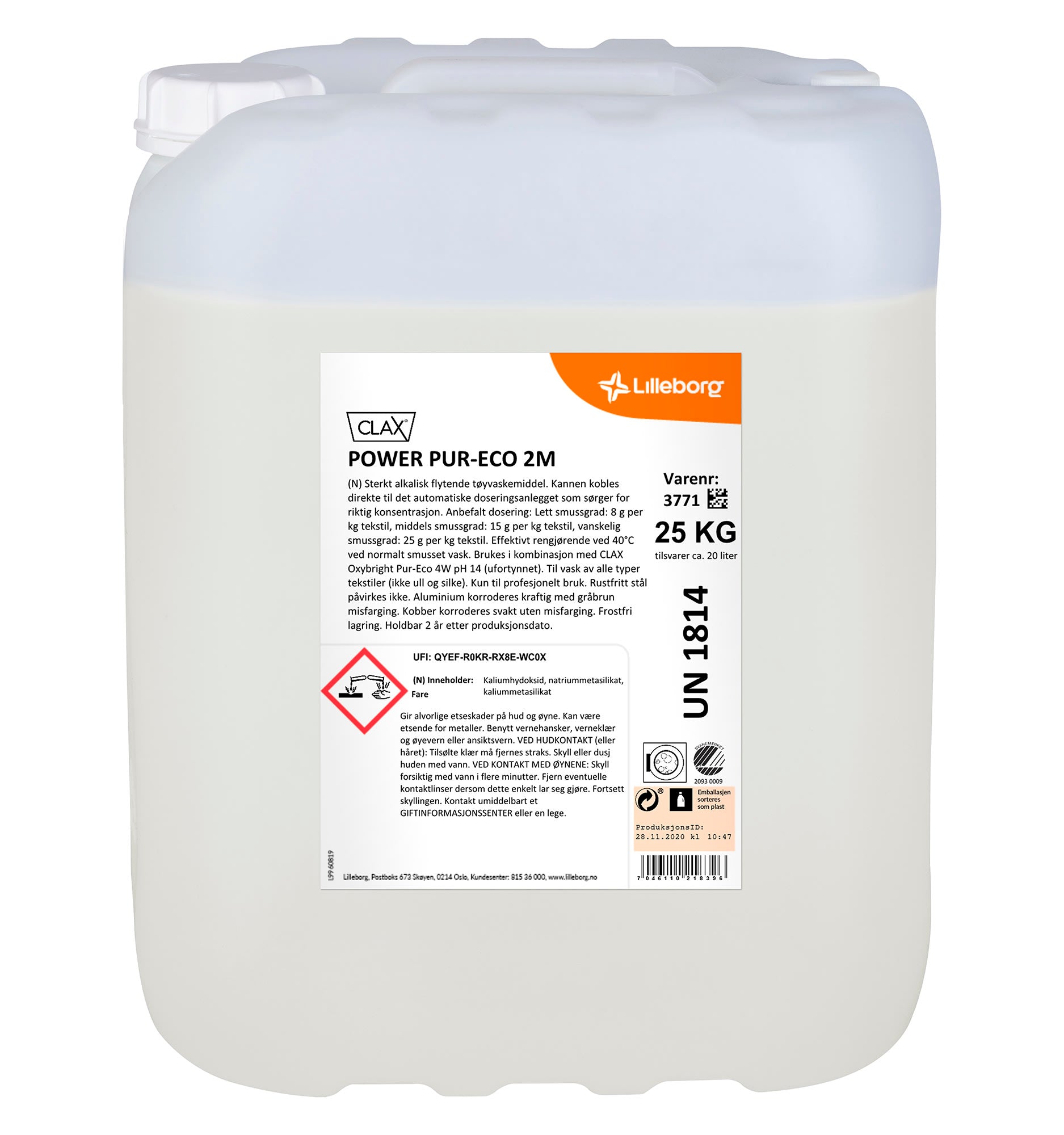 Tøyvask Clax Power Pur-Eco 2M 25kg