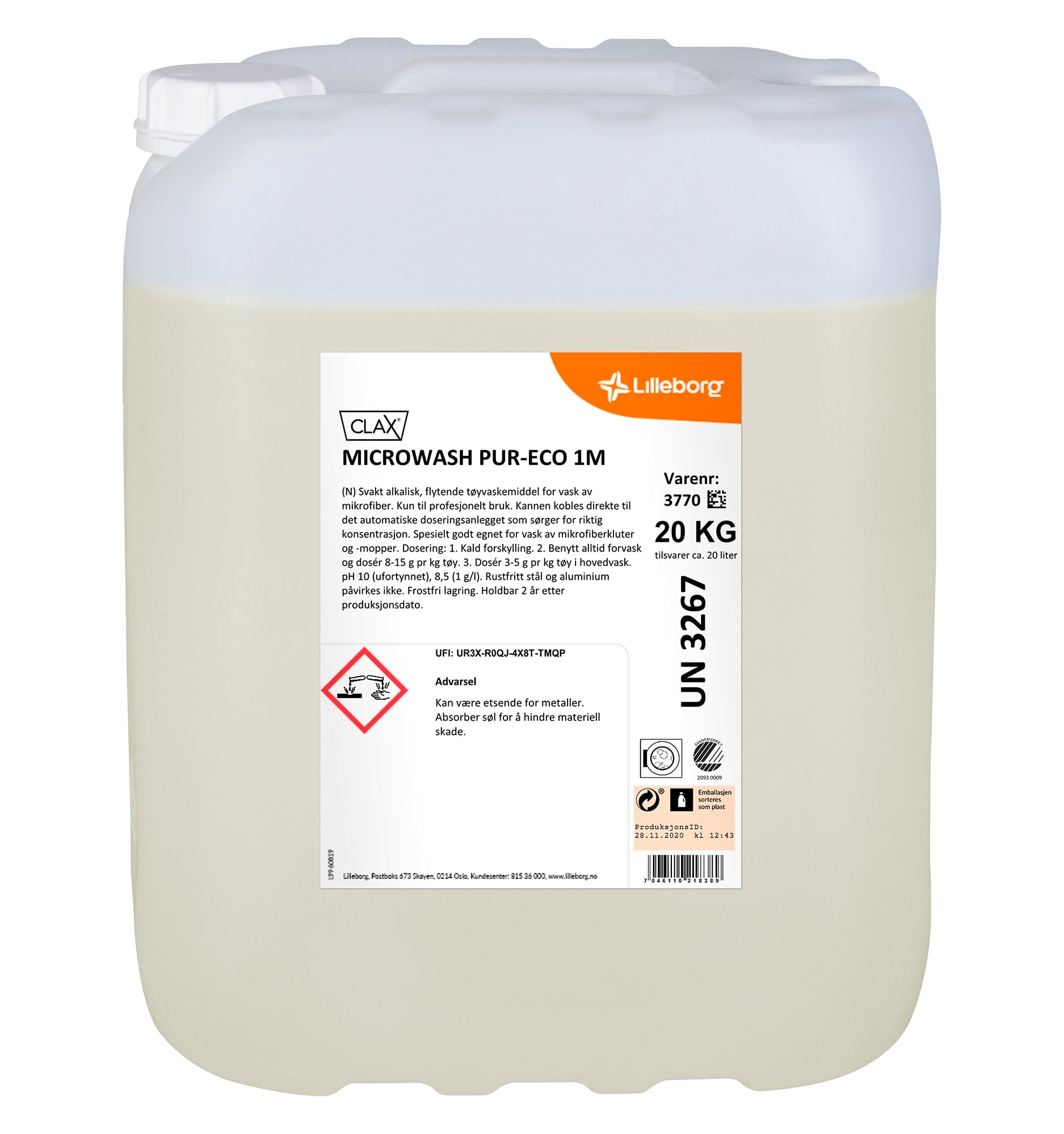 Tøyvask Clax Microwash Pur-Eco 1M 20kg