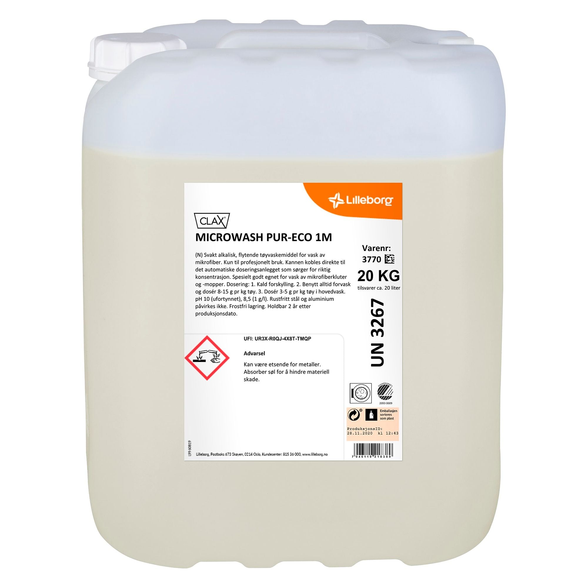 Tøyvask Clax Microwash Pur-Eco 1M 20kg