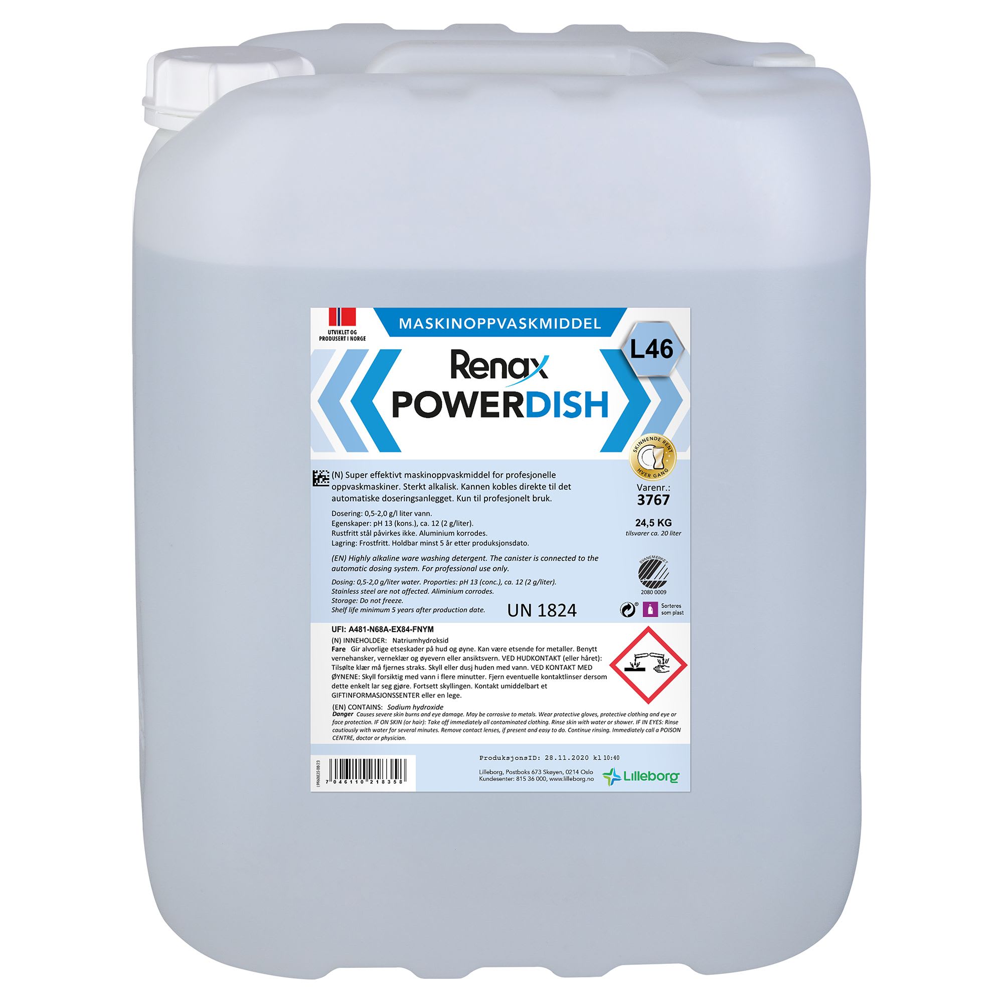 Maskinoppvask Renax Power L46 24,5kg