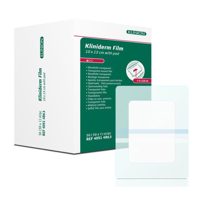 Bandasje Kliniderm film m/pad 9X15cm